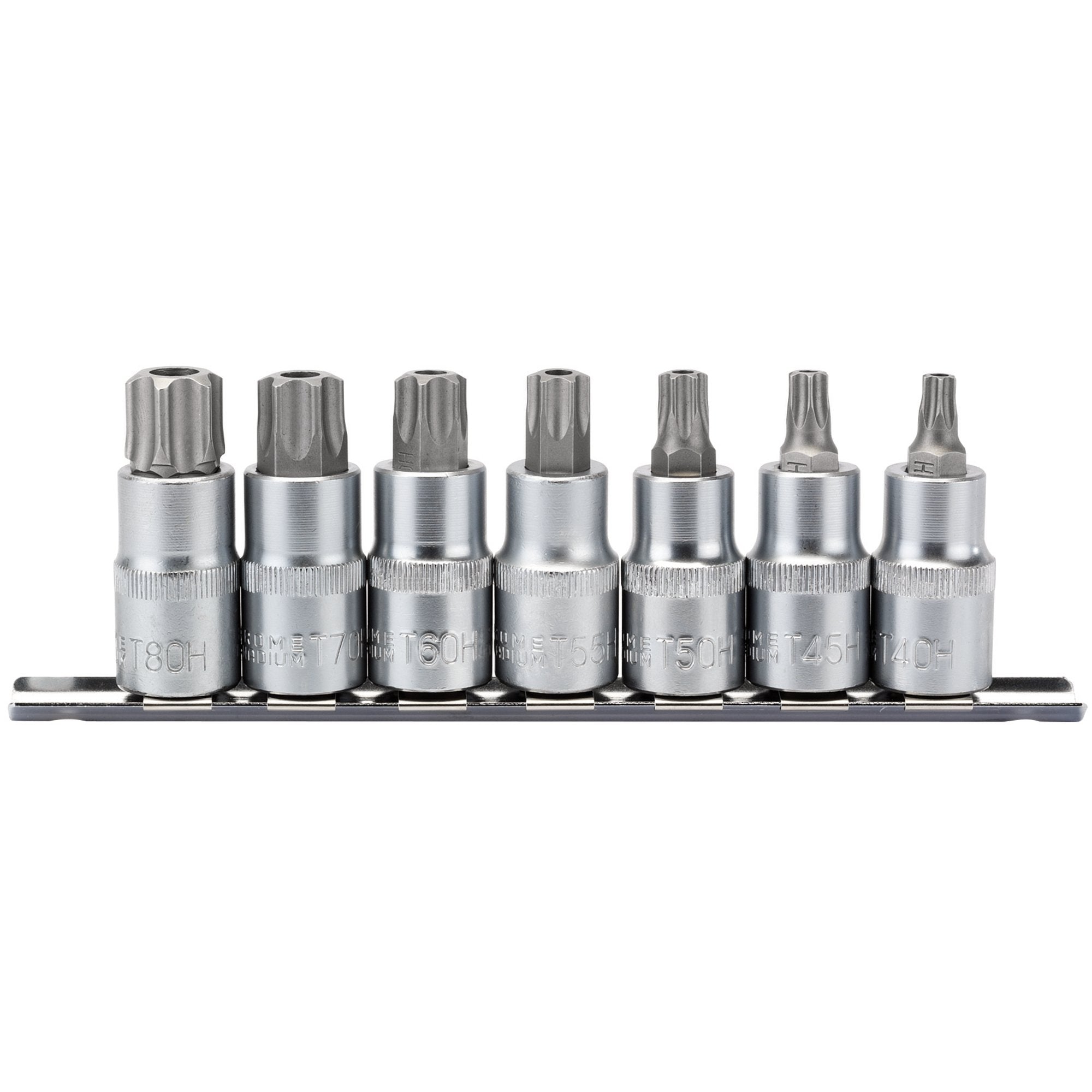 Draper-TX-STAR®-Security-Socket-Bit-Set,-1/2"-Sq.-Dr.,-55mm-(7-Piece)